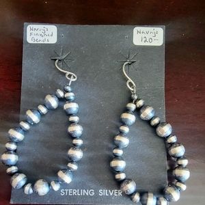 Navajo Finshed Beads Dangle Earrings